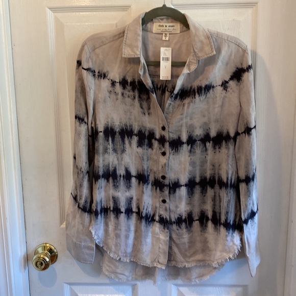 Cloth & Stone Anthropologie button down, ombré print shirt - Picture 4 of 7